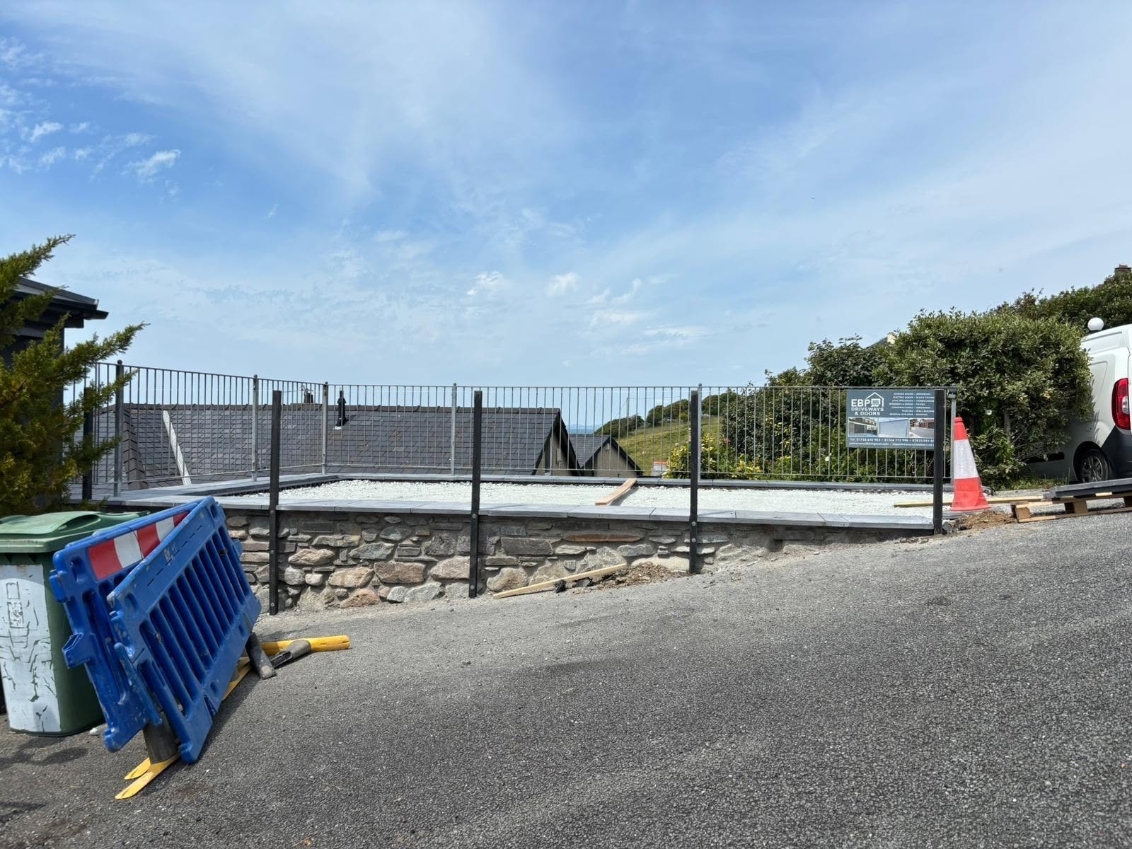 Stone walling and tarmac project Caernarfon